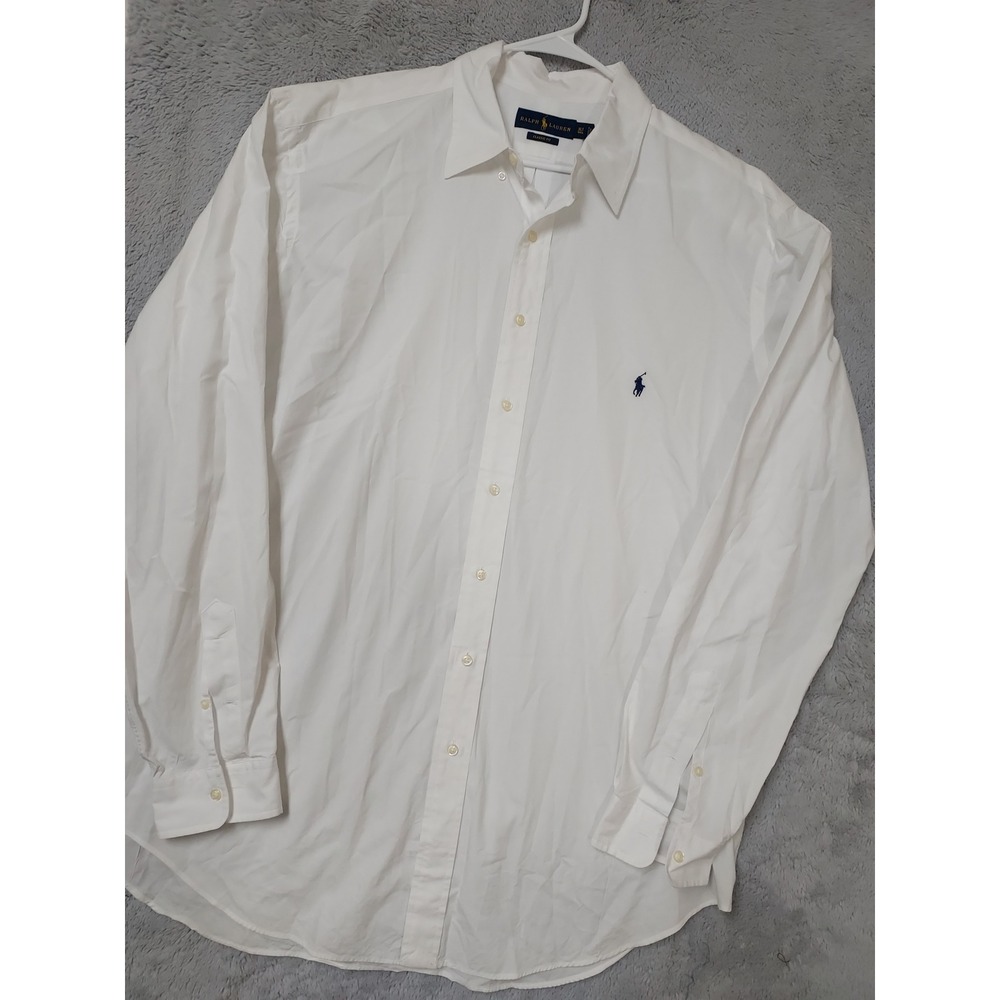 Polo Ralph Lauren Shirt Men XLT Classic Fit Long Sleeve Button Down White Oxford